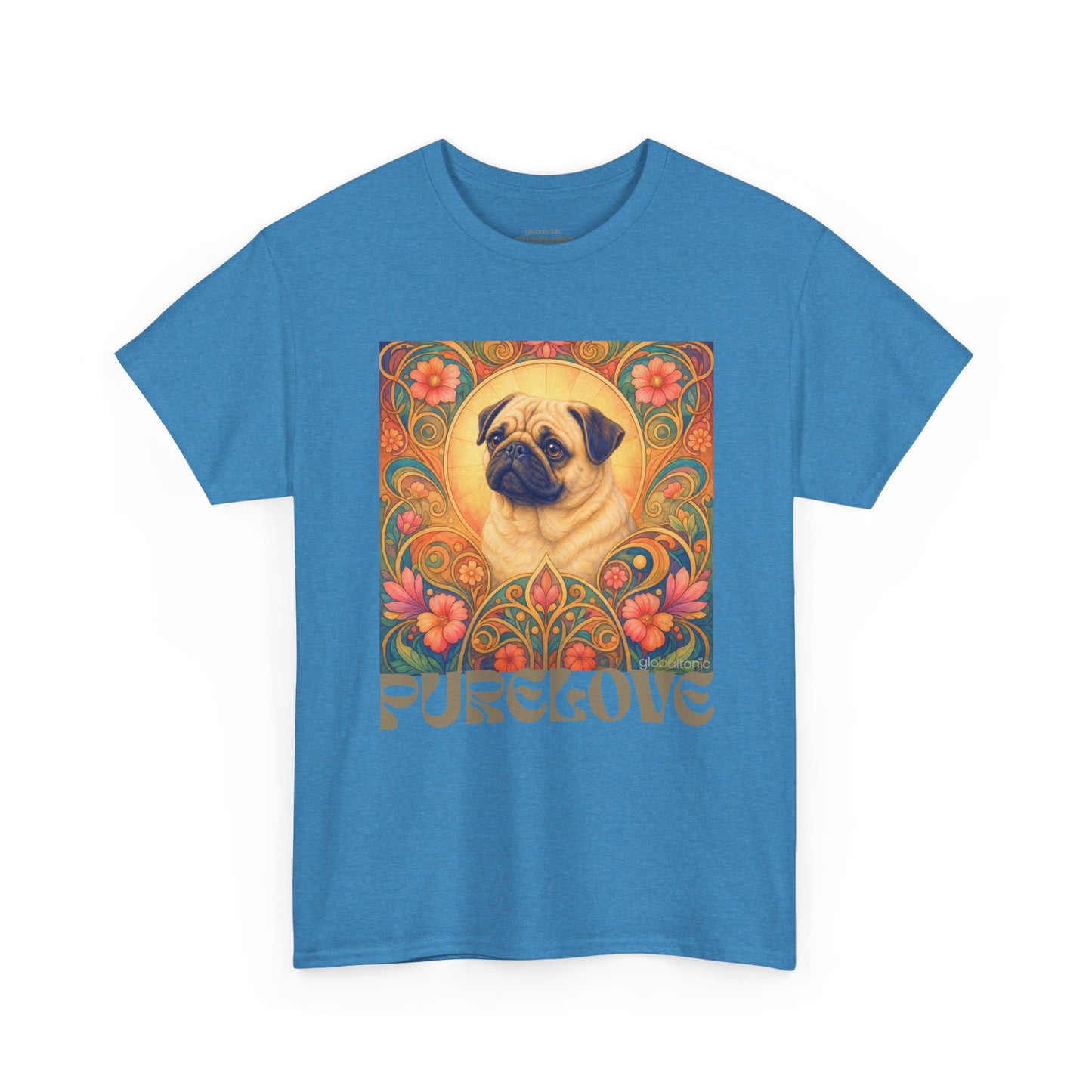 Pug Tan Vintage Graphic T-Shirt – Unisex Cotton Tee for Dog Lovers