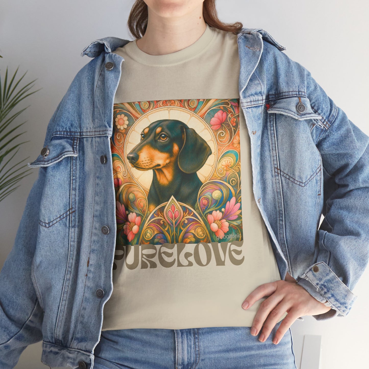 Dachshund Black Tan Vintage Graphic T-Shirt – Unisex Cotton Tee for Dog Lovers