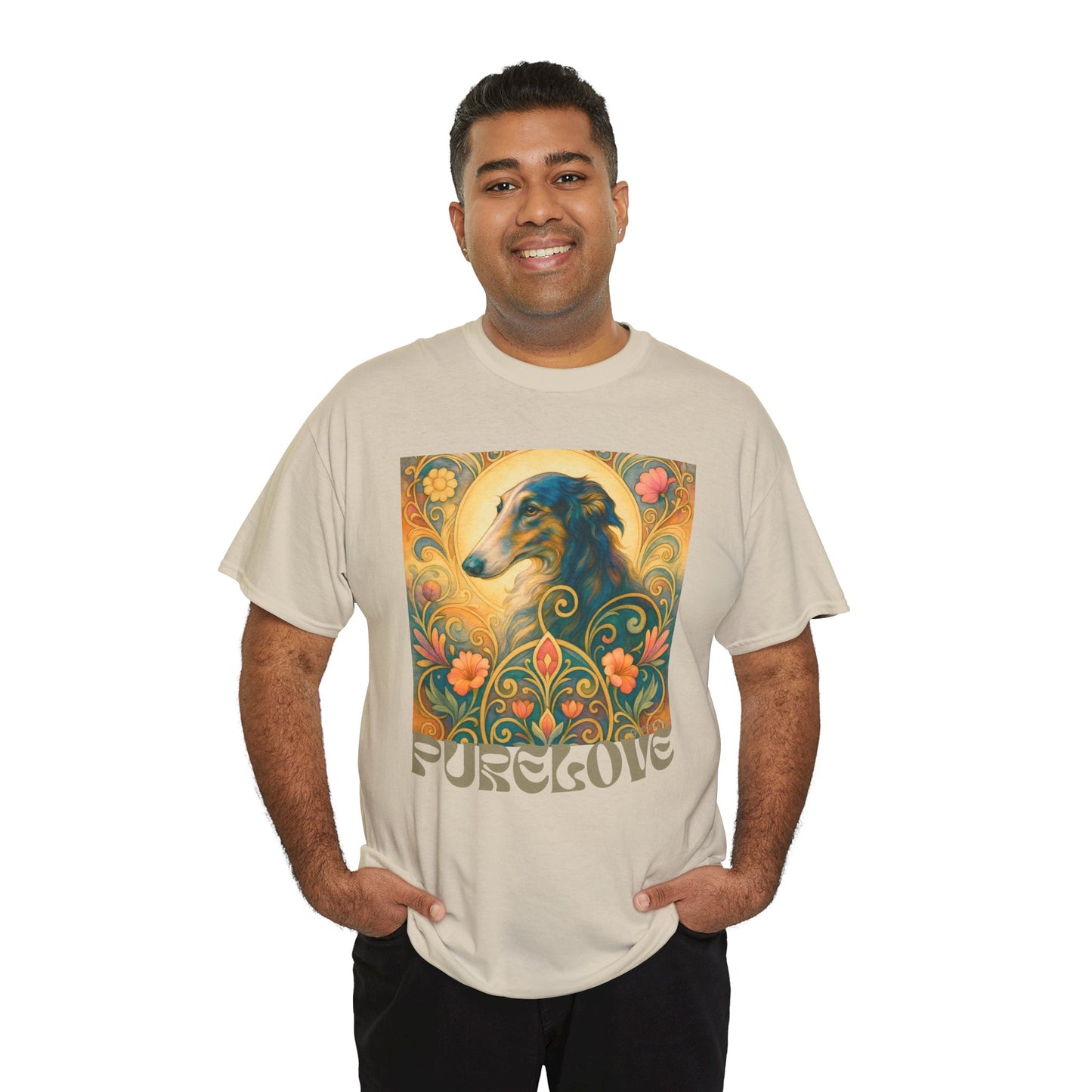 Borzoi Vintage Graphic T-Shirt – Unisex Cotton Tee for Dog Lovers