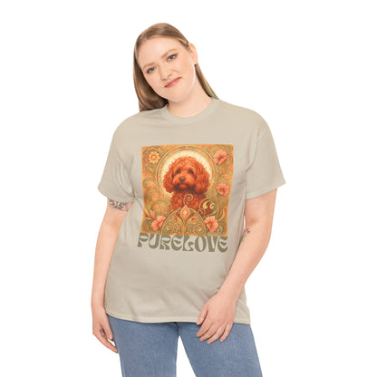 Strawberry Cavapoo (Cavoodle) Vintage Graphic T-shirt -Unisex Cotton Tee for Dog Lovers