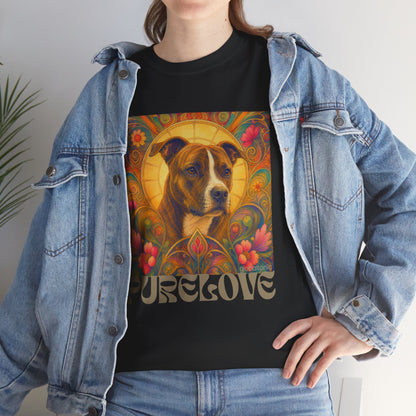 Staffy (Coco) Bull Terrier Vintage Unisex Cotton Tee for Dog Lovers