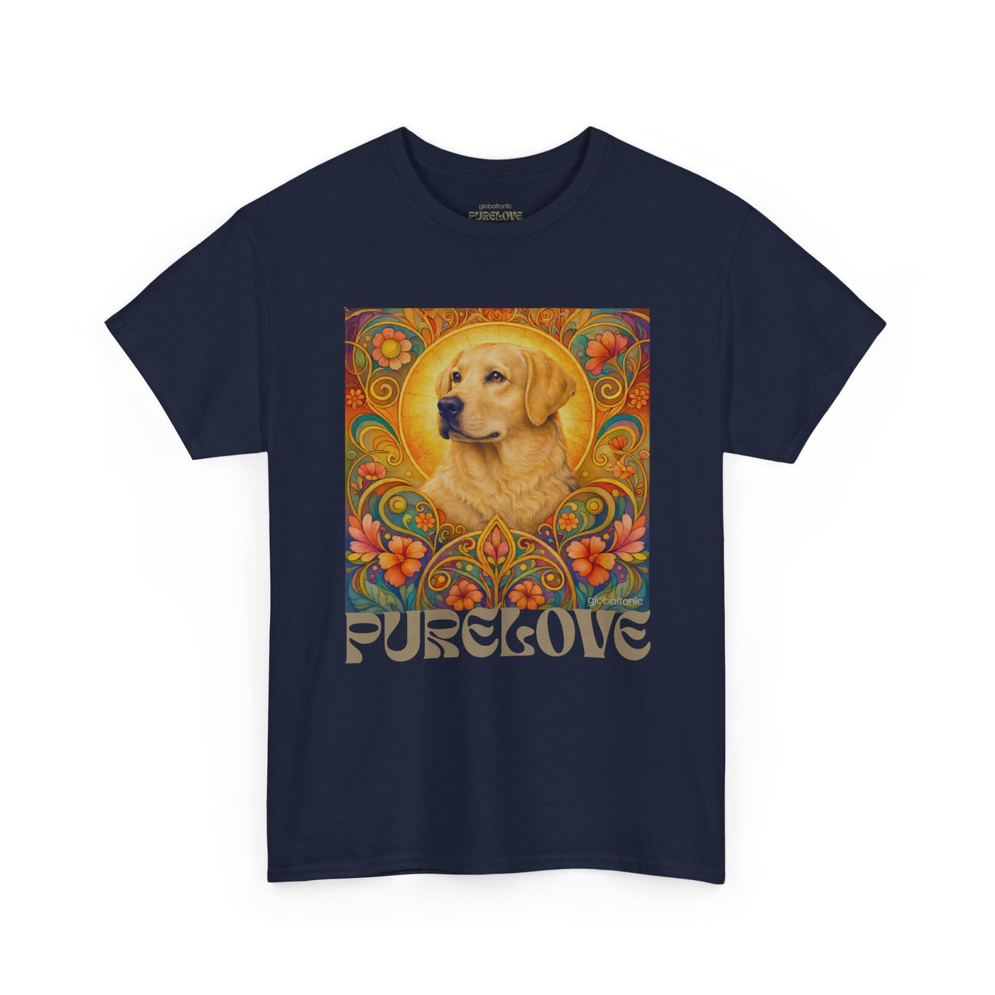 Golden Labrador Vintage Graphic T-shirt - Unisex Cotton Tee for Dog Lovers