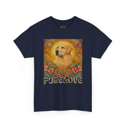 Golden Labrador Vintage Graphic T-shirt - Unisex Cotton Tee for Dog Lovers