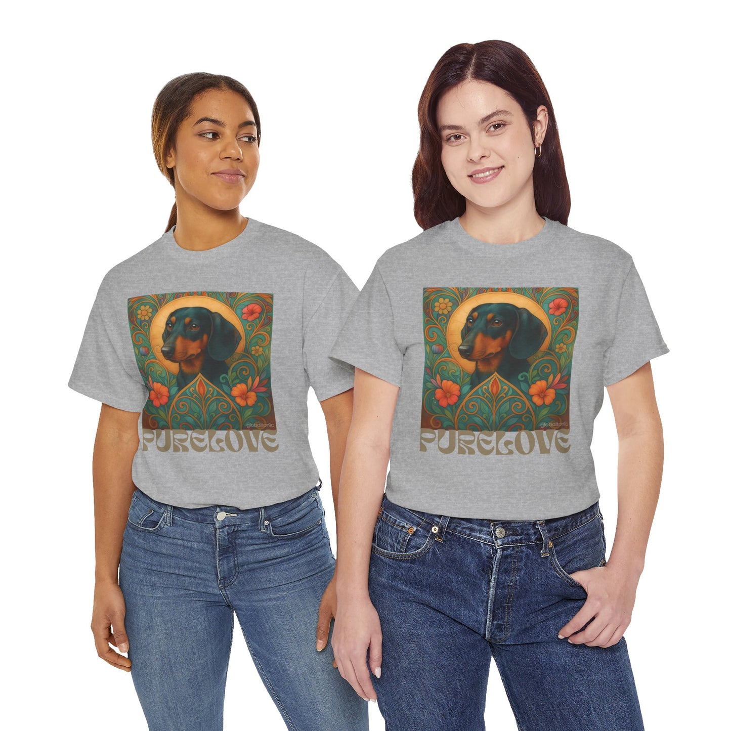 Dachshund Black Tan Shorthair Vintage Graphic T-shirt - Unisex Cotton Tee for Dog Lovers
