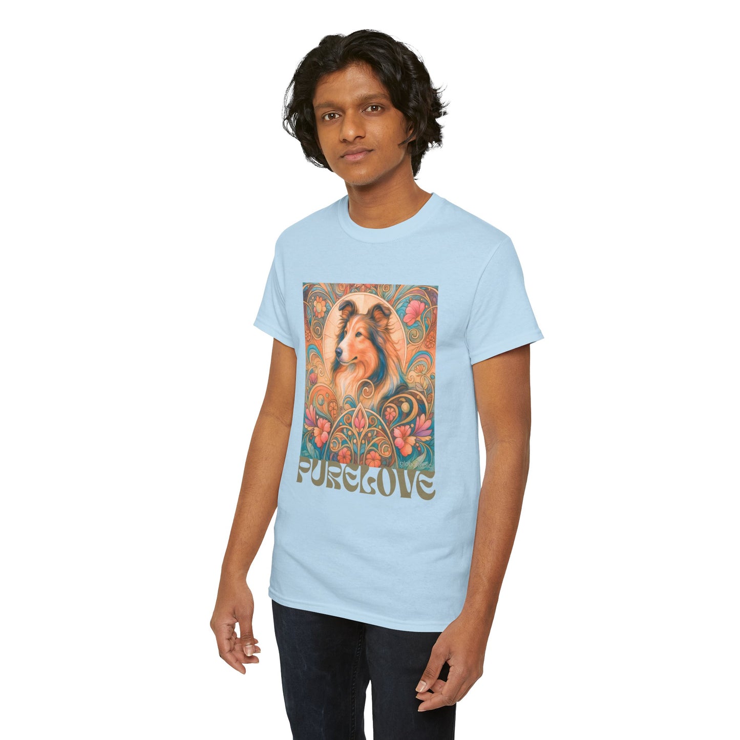 Collie Vintage Graphic T-shirt - Unisex Cotton Tee for Dog Lovers