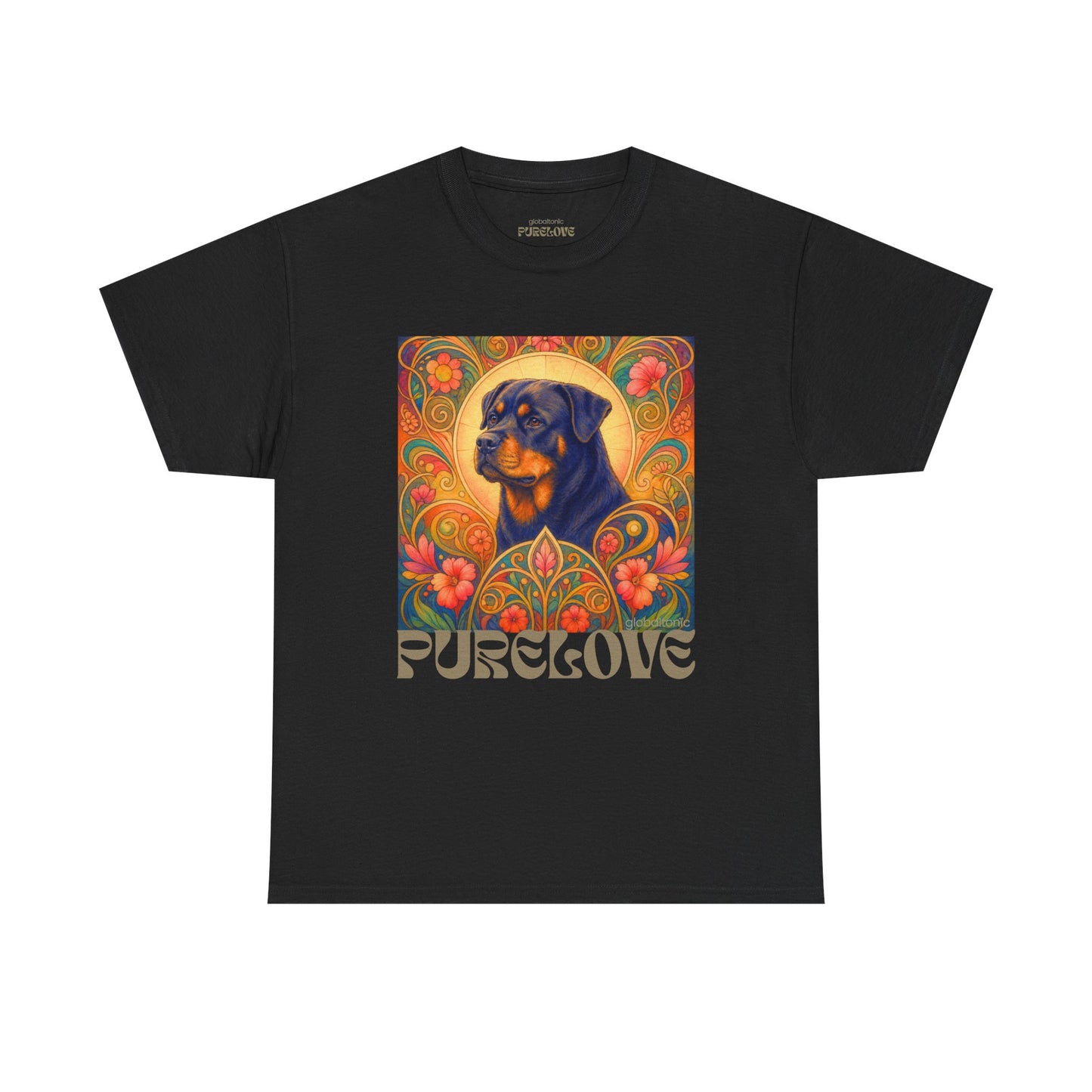 Rottweiler Buddha Vintage Graphic T-Shirt – Unisex Cotton Tee for Dog Lovers