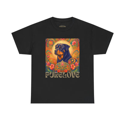 Rottweiler Buddha Vintage Graphic T-Shirt – Unisex Cotton Tee for Dog Lovers