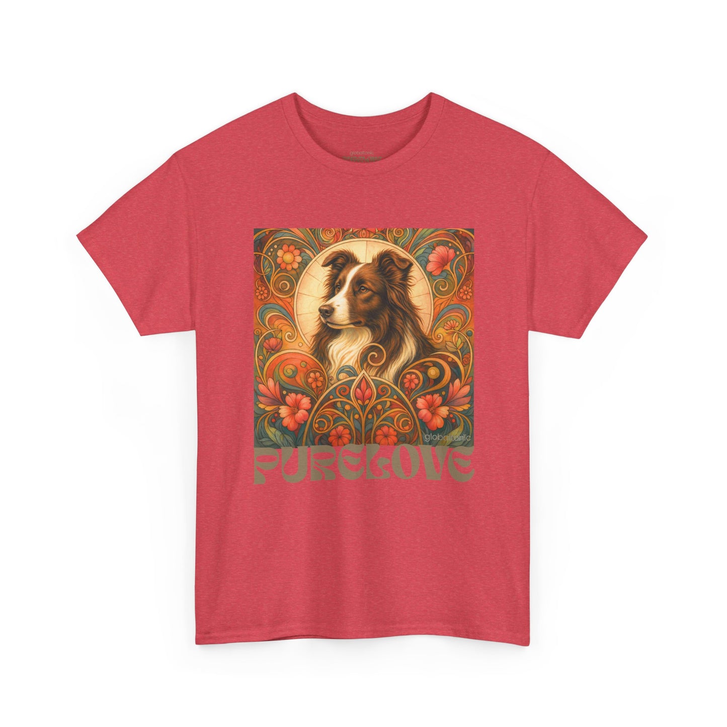 Border Collie (Chocolate & White) Vintage Graphic T-Shirt – Unisex Cotton Tee for Dog Lovers