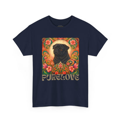 Pug Black Vintage Graphic T-Shirt – Unisex Cotton Tee for Dog Lovers