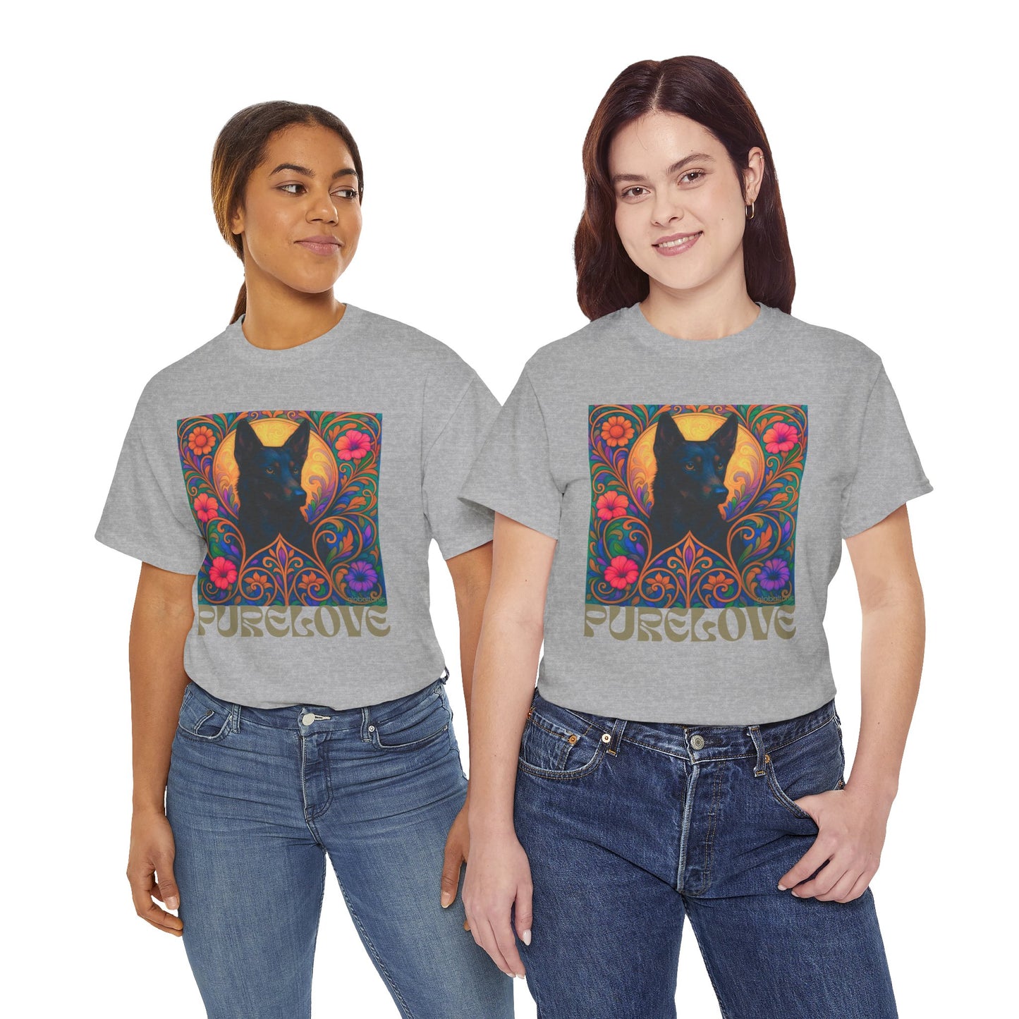 Black Kelpie Vintage Graphic T-Shirt – Unisex Cotton Tee for Dog Lovers