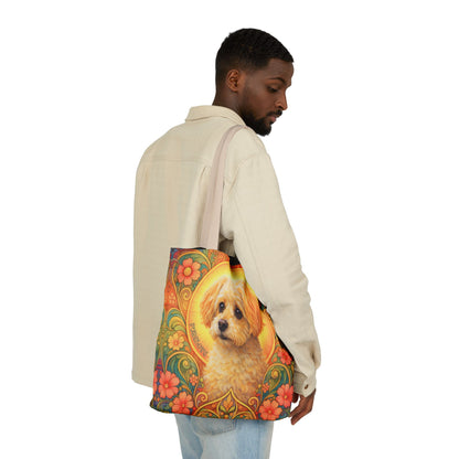 Foxypoo (Foodle) All-Over Print Canvas Tote Bag – Colourful Artistic Dog Lover Gift