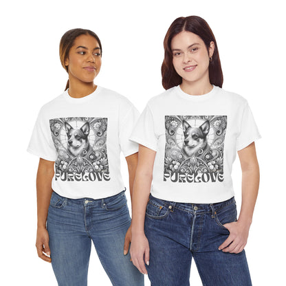 Australian Blue Heeler Vintage Unisex Cotton Tee for Dog Lovers (Black & White)