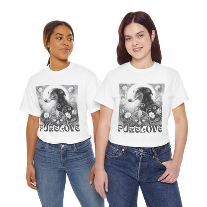 Borzoi Vintage Unisex Cotton Tee for Dog Lovers (Black & White)