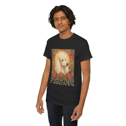 White Poodle Vintage Graphic T-Shirt – Unisex Cotton Tee for Dog Lovers