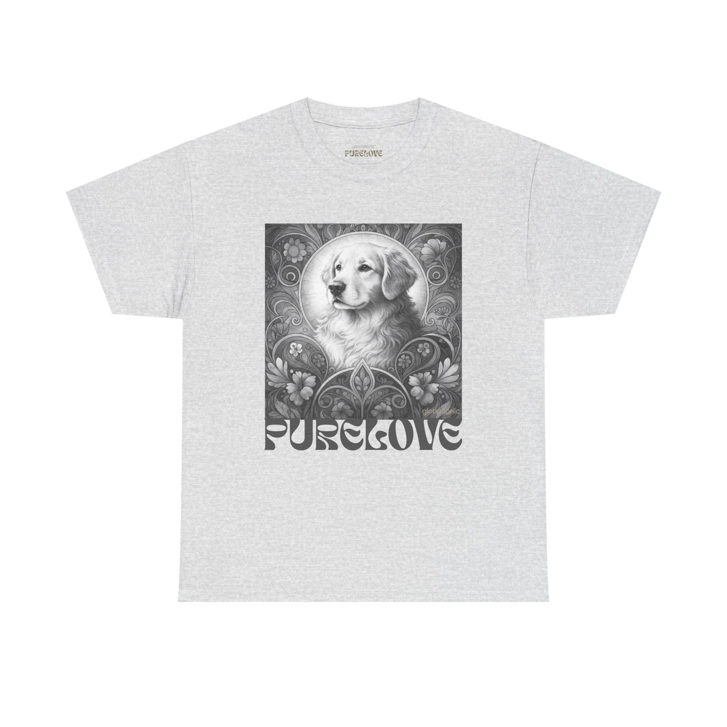 Golden Retriever Vintage Unisex Cotton Tee for Dog Lovers (Black & White)