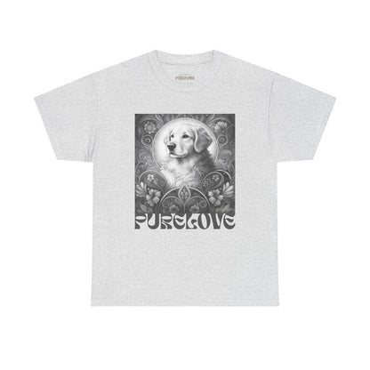 Golden Retriever Vintage Unisex Cotton Tee for Dog Lovers (Black & White)