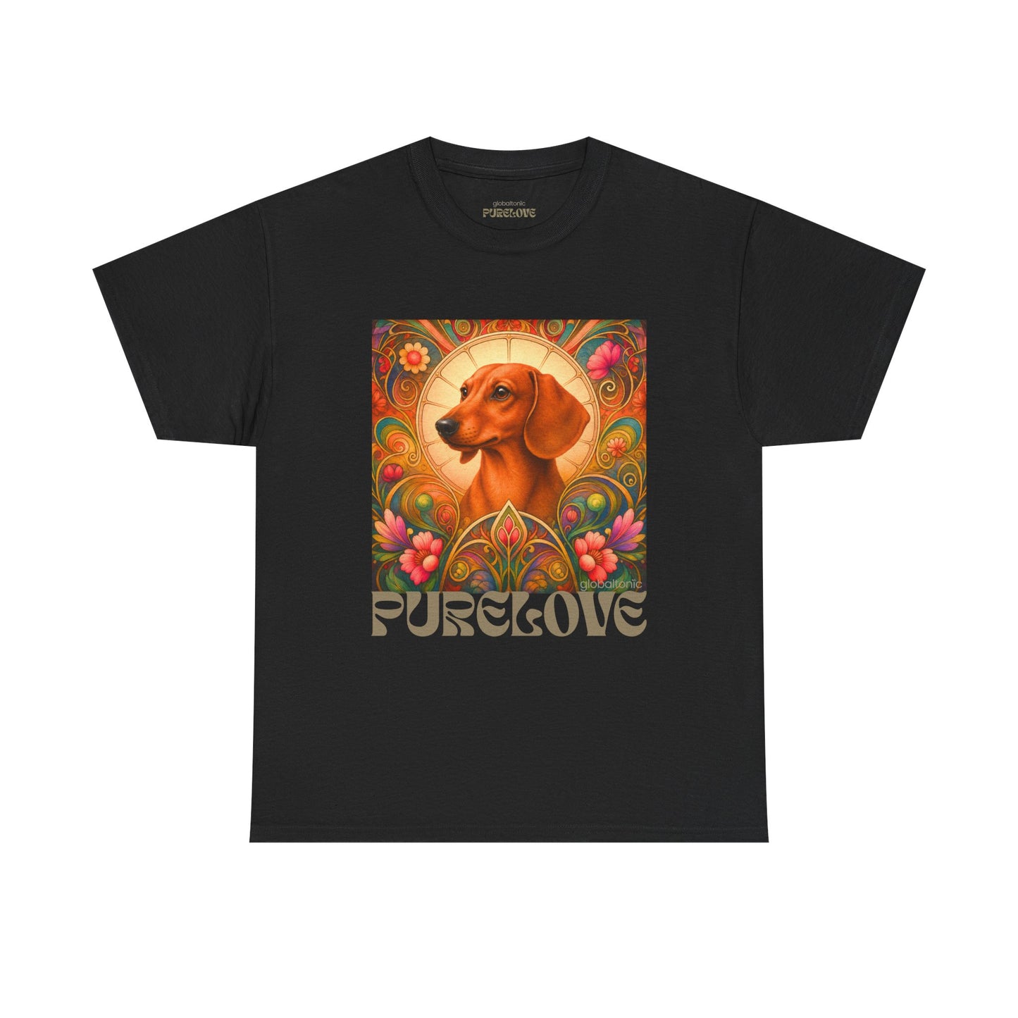 Dachshund Tan Vintage Graphic T-Shirt – Unisex Cotton Tee for Dog Lovers