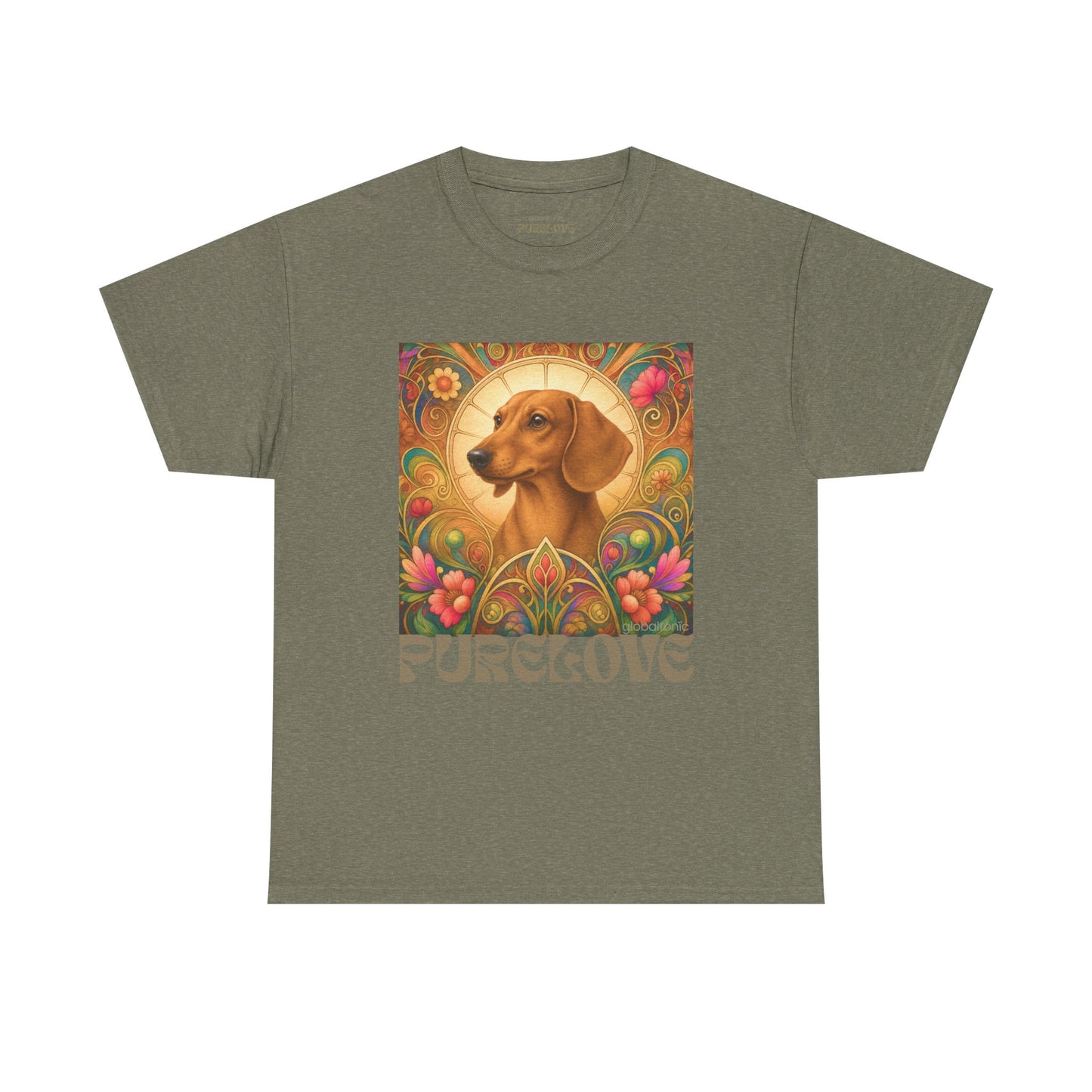 Dachshund Tan Vintage Graphic T-Shirt – Unisex Cotton Tee for Dog Lovers