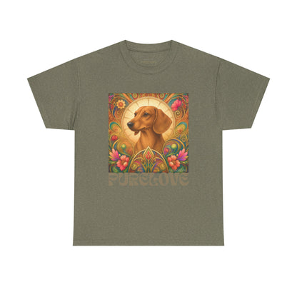 Dachshund Tan Vintage Graphic T-Shirt – Unisex Cotton Tee for Dog Lovers