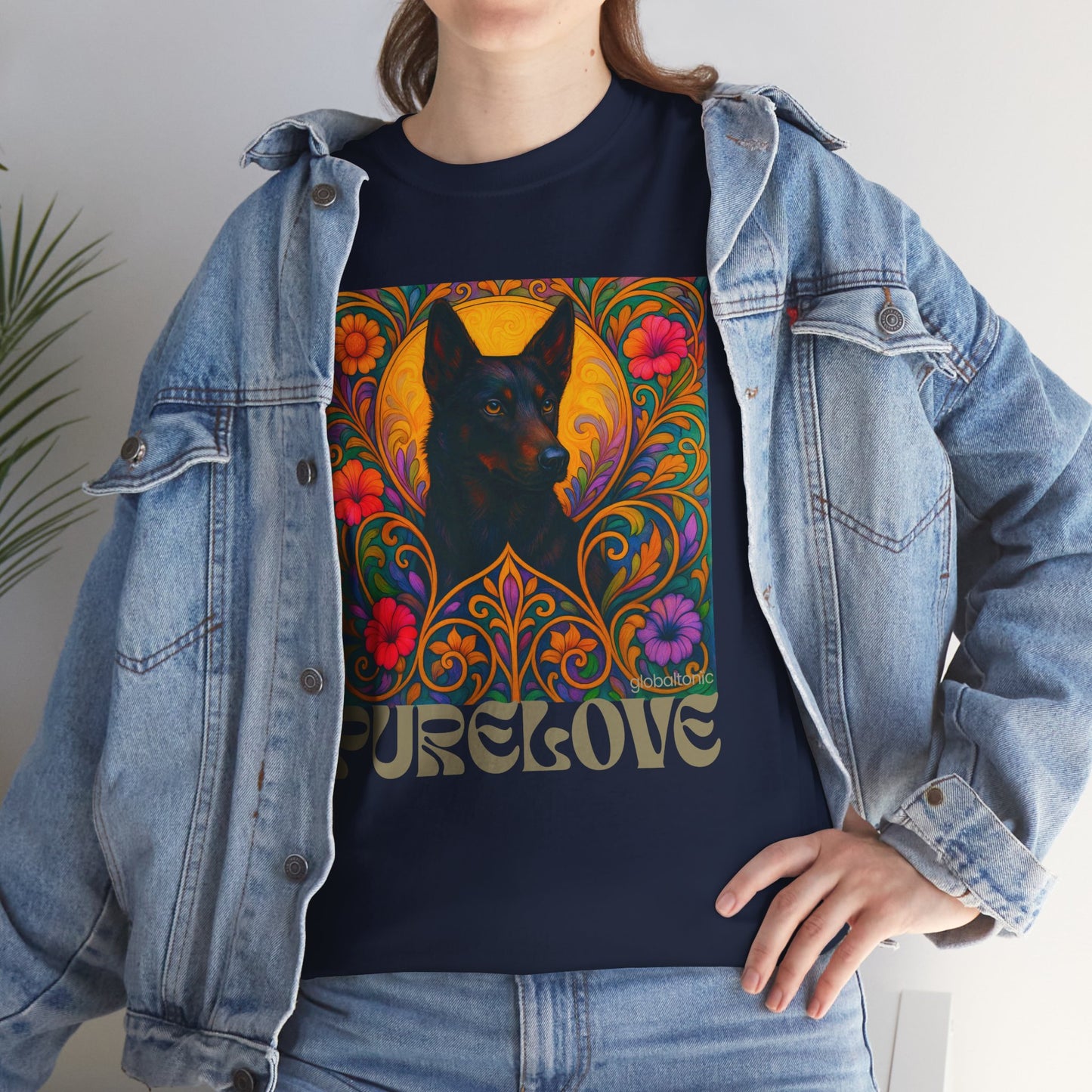 Black Kelpie Vintage Graphic T-Shirt – Unisex Cotton Tee for Dog Lovers