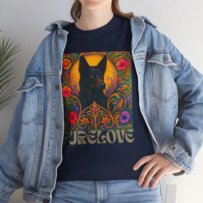 Black Kelpie Vintage Graphic T-Shirt – Unisex Cotton Tee for Dog Lovers