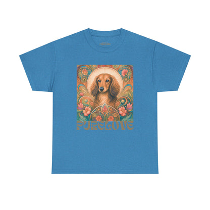 Dachshund Tan Longhair Vintage Graphic T-Shirt – Unisex Cotton Tee for Dog Lovers
