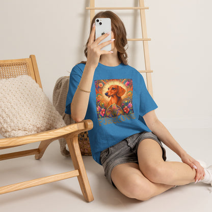 Dachshund Tan Vintage Graphic T-Shirt – Unisex Cotton Tee for Dog Lovers