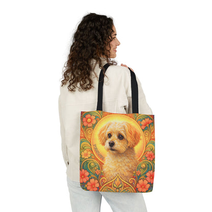 Foxypoo (Foodle) All-Over Print Canvas Tote Bag – Colourful Artistic Dog Lover Gift
