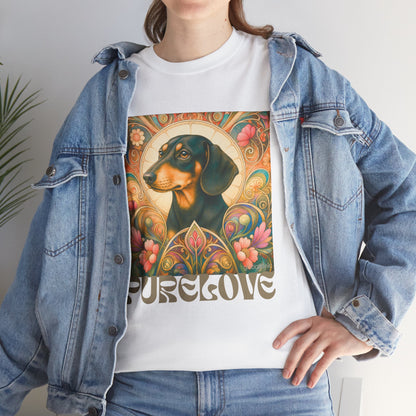 Dachshund Black Tan Vintage Graphic T-Shirt – Unisex Cotton Tee for Dog Lovers