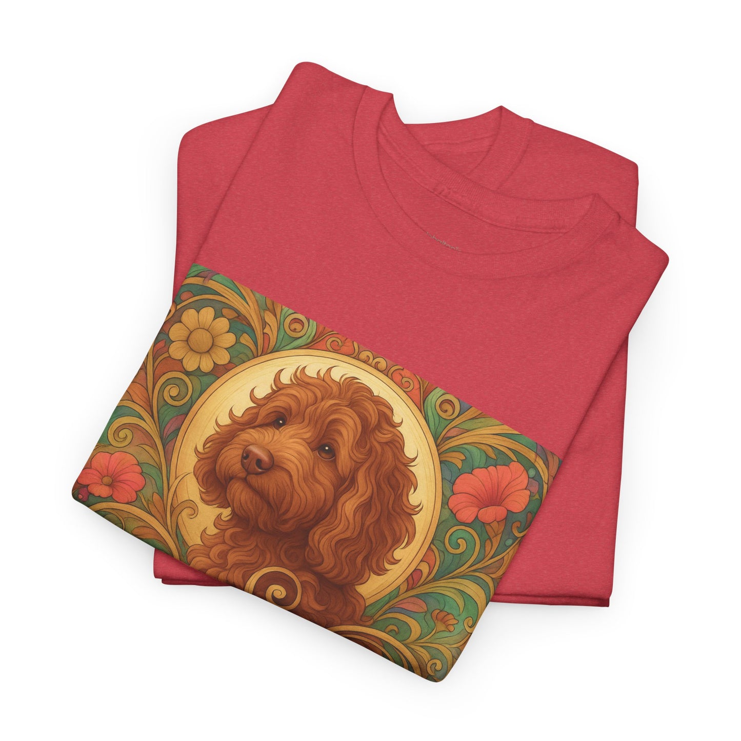 Red Cavapoo (Cavoodle) Vintage Graphic T-Shirt – Unisex Cotton Tee for Dog Lovers