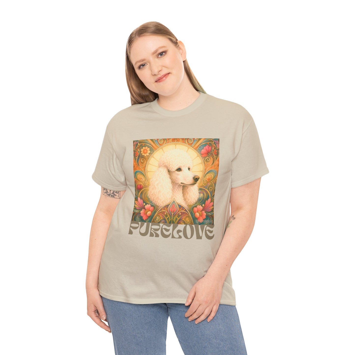 White Poodle Vintage Graphic T-Shirt – Unisex Cotton Tee for Dog Lovers