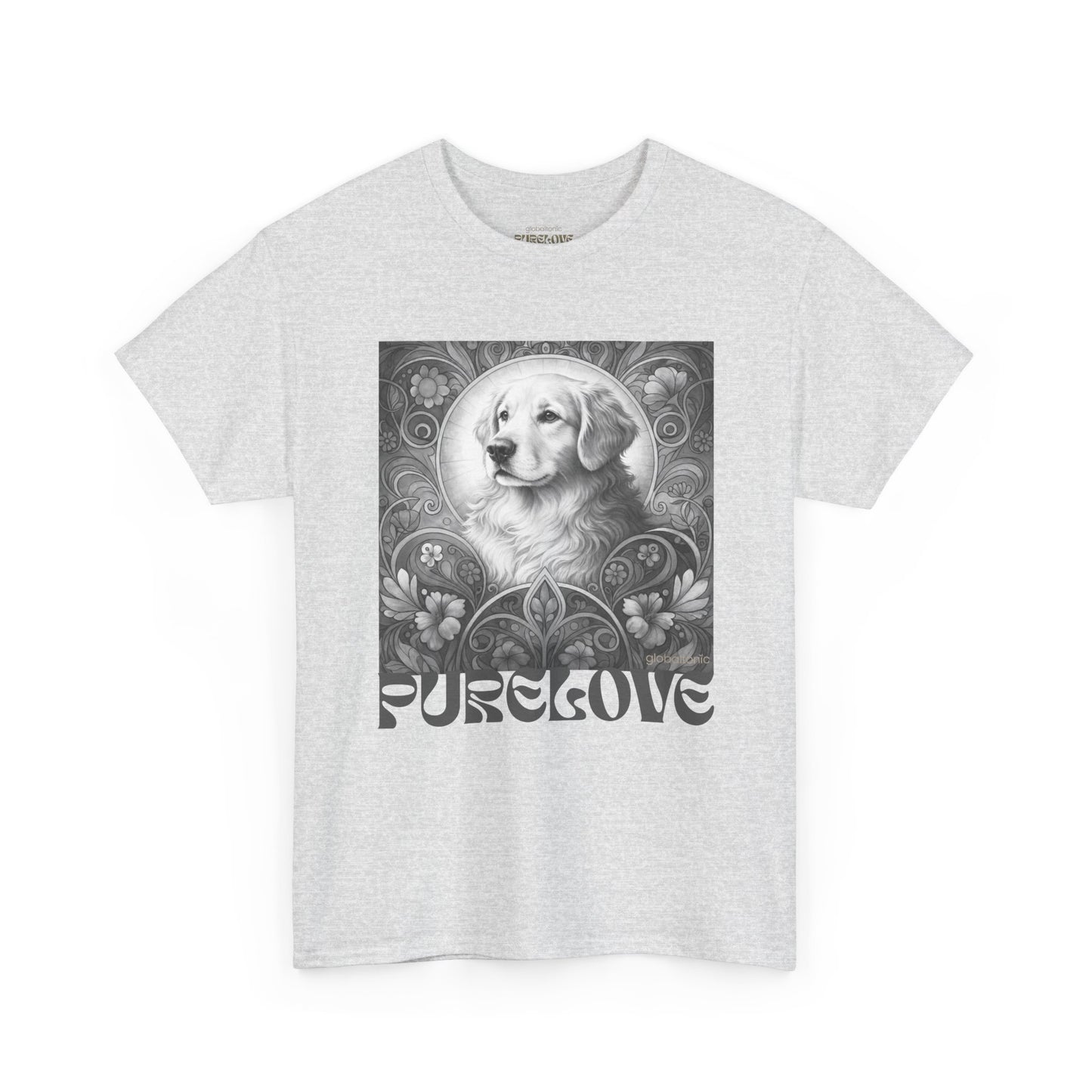 Golden Retriever Vintage Unisex Cotton Tee for Dog Lovers (Black & White)