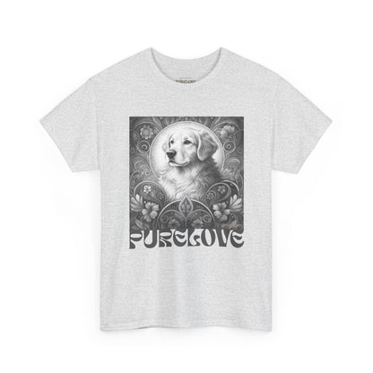 Golden Retriever Vintage Unisex Cotton Tee for Dog Lovers (Black & White)