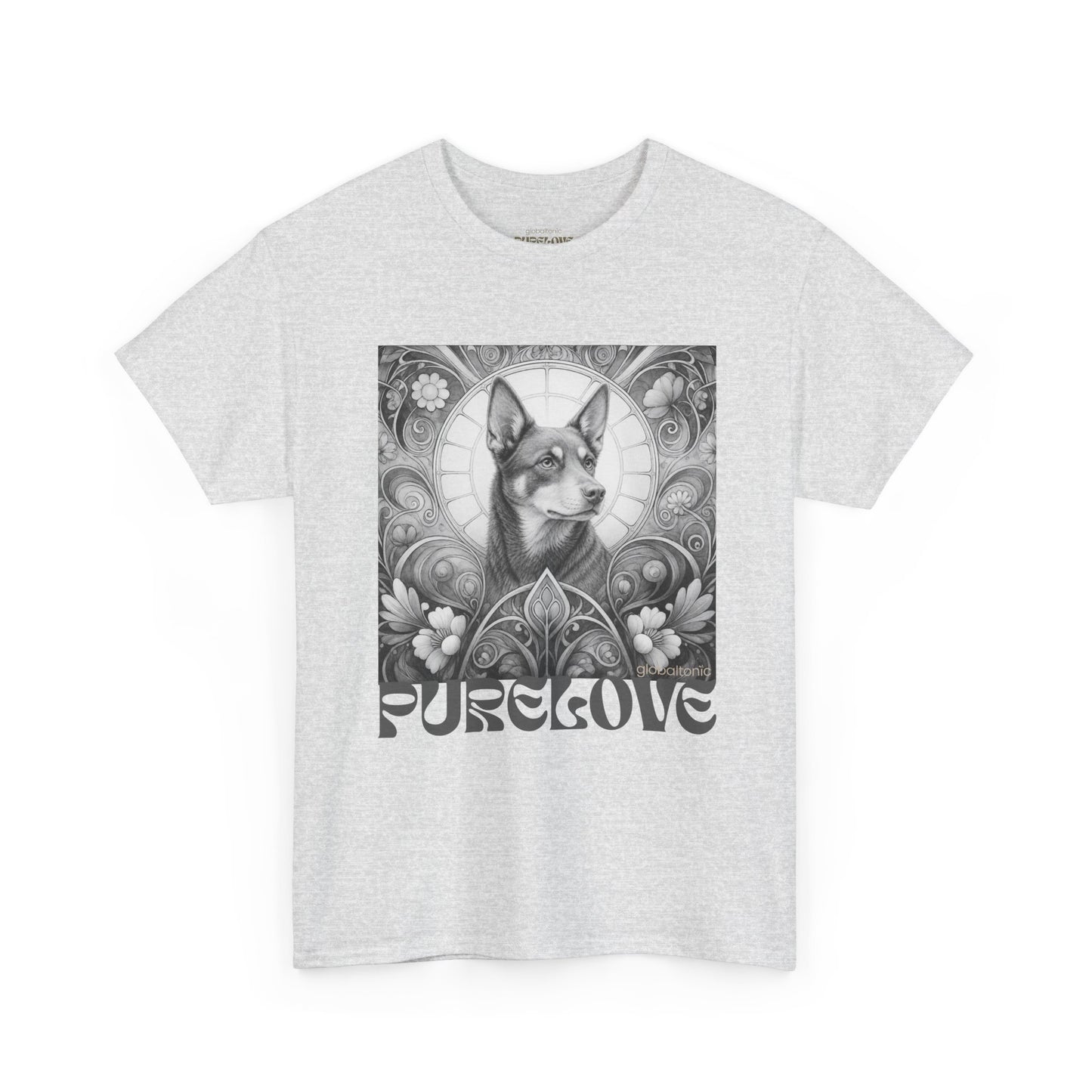 Kelpie Brown Vintage Unisex Cotton Tee for Dog Lovers (Black & White)