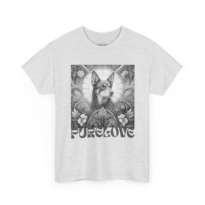 Kelpie Brown Vintage Unisex Cotton Tee for Dog Lovers (Black & White)