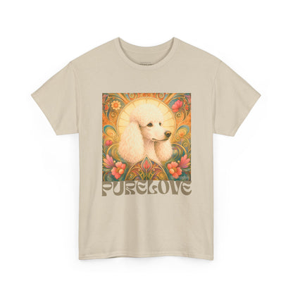 White Poodle Vintage Graphic T-Shirt – Unisex Cotton Tee for Dog Lovers