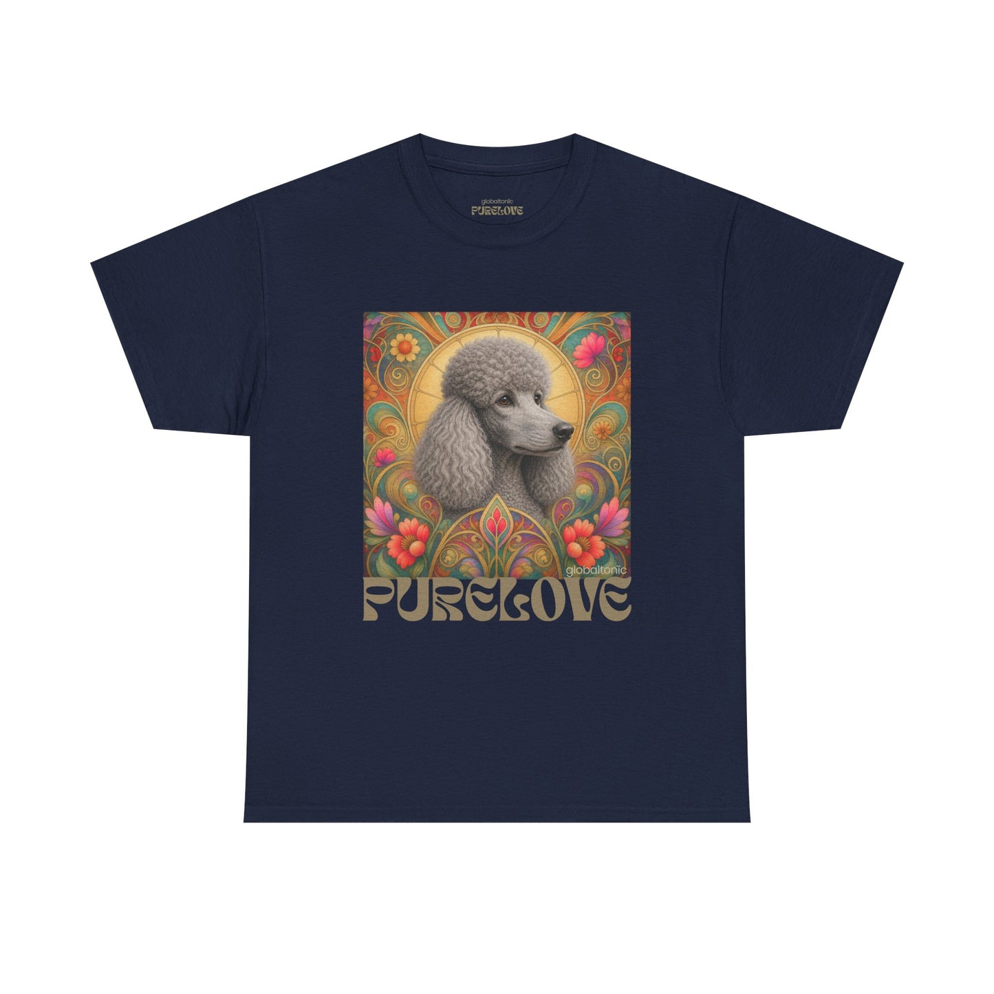 Poodle Grey Vintage Graphic T-Shirt – Unisex Cotton Tee for Dog Lovers