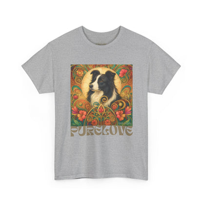 Border Collie (Black & White) Vintage Graphic T-Shirt – Unisex Cotton Tee for Dog Lovers
