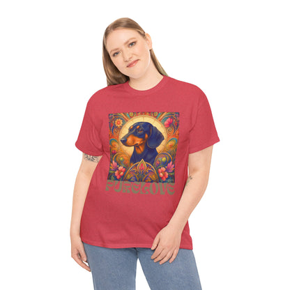 Dachshund Black Tan Vintage Graphic T-Shirt – Unisex Cotton Tee for Dog Lovers