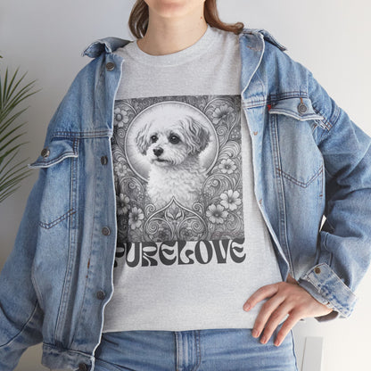 Foxypoo (Foodle) Vintage Graphic T-Shirt – Unisex Cotton Tee for Dog Lovers (Black & White)