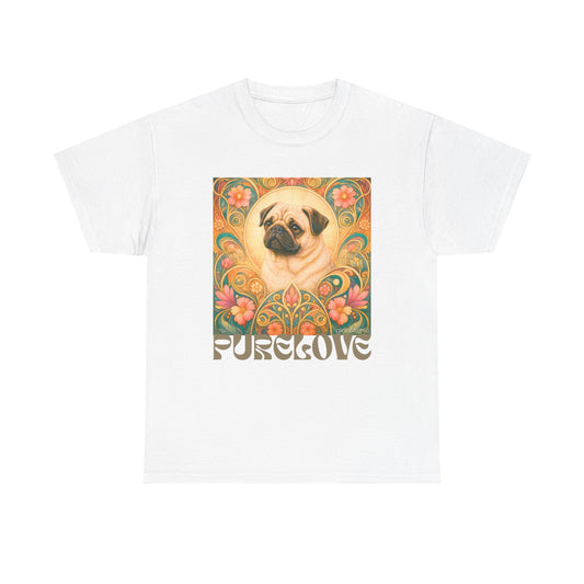 Pug Tan Vintage Graphic T-Shirt – Unisex Cotton Tee for Dog Lovers
