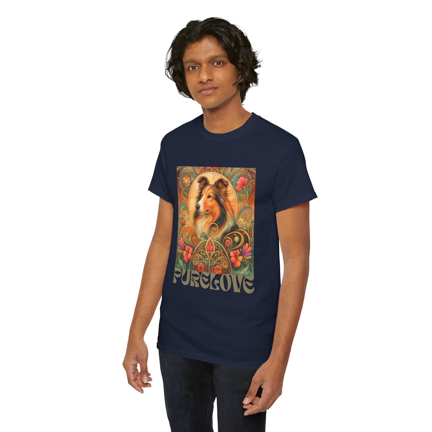 Collie Vintage Graphic T-shirt - Unisex Cotton Tee for Dog Lovers