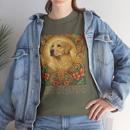 Golden Labrador Vintage Graphic T-shirt - Unisex Cotton Tee for Dog Lovers