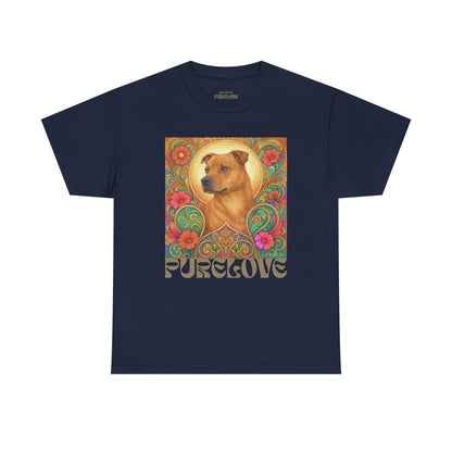 Staffy Tan Vintage Graphic T-Shirt – Unisex Cotton Tee for Dog Lovers