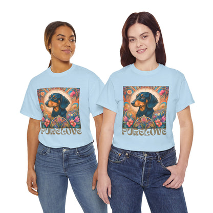 Dachshund Black Tan Vintage Graphic T-Shirt – Unisex Cotton Tee for Dog Lovers