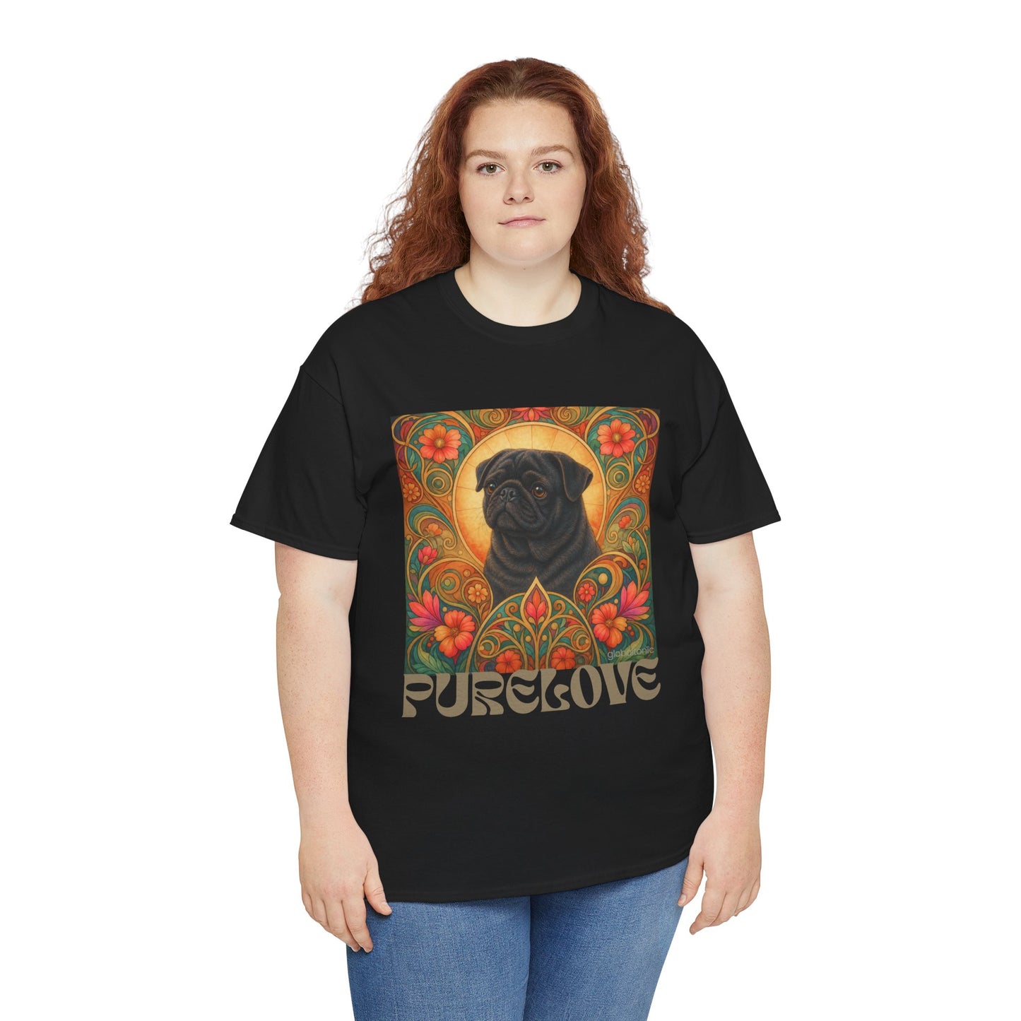 Pug Black Vintage Graphic T-Shirt – Unisex Cotton Tee for Dog Lovers