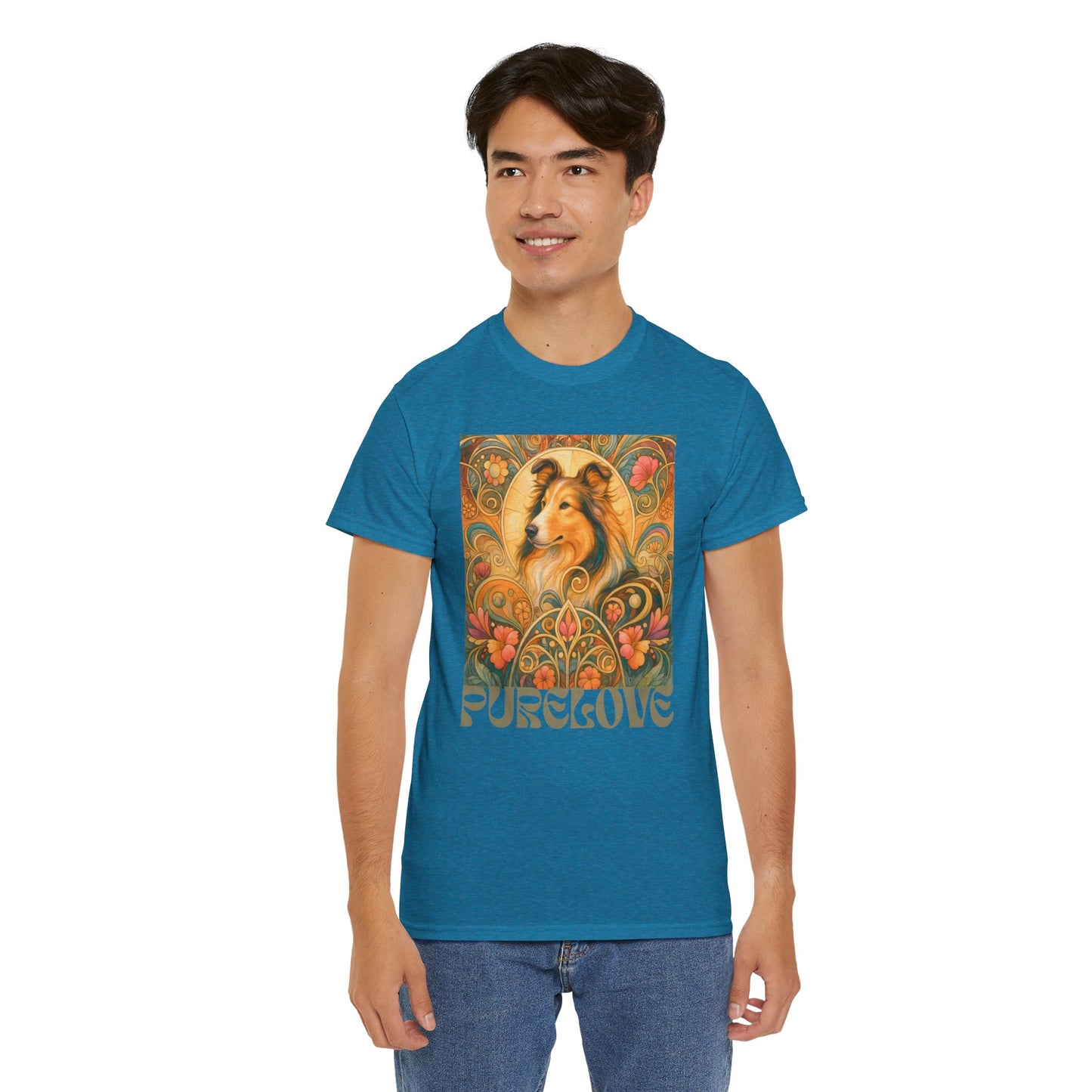 Collie Vintage Graphic T-shirt - Unisex Cotton Tee for Dog Lovers