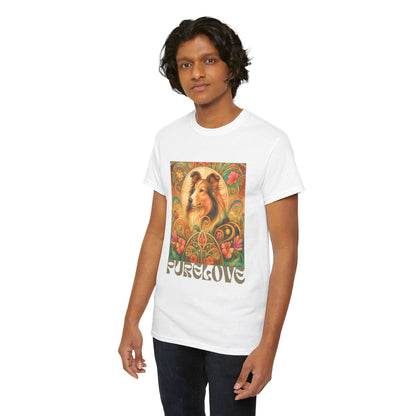 Collie Vintage Graphic T-shirt - Unisex Cotton Tee for Dog Lovers