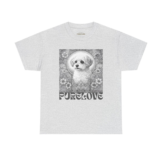 Foxypoo (Foodle) Vintage Graphic T-Shirt – Unisex Cotton Tee for Dog Lovers (Black & White)