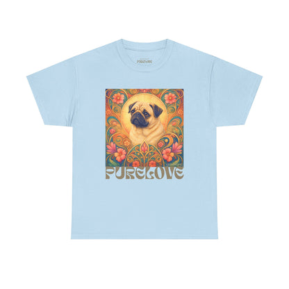 Pug Tan Vintage Graphic T-Shirt – Unisex Cotton Tee for Dog Lovers